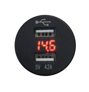 4Connect 4-600156 waterprof USB-charger with voltage display image