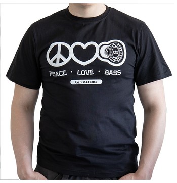 DD T-shirt XL love,peace&bass image