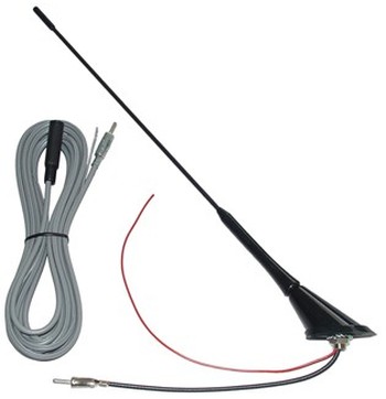 AIV Takantenn aktiv 2,3m kabel med DIN plug (hane). 52graders monteringvinkel, 400mm lång image