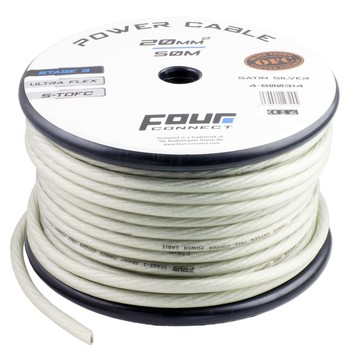 FOUR Connect STAGE3 20mm2 Satin Silver S-TOFC power cable image