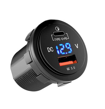4Connect 4-600162 waterprof USB-charger with voltage display image
