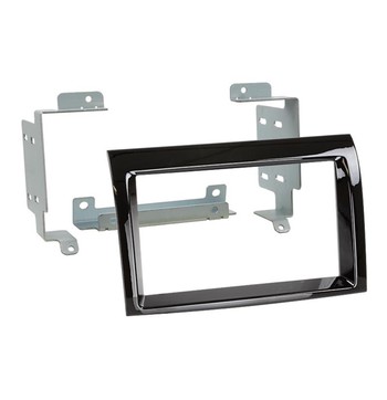 2-DIN facia plate Fiat / Citroen / Peugeot  ( glossy black ) image