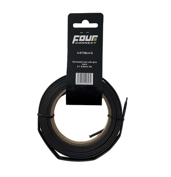 FOUR Connect 4-ST3BL4-G shrink tube, 3:1 Black with glue 4,8mm 3m image