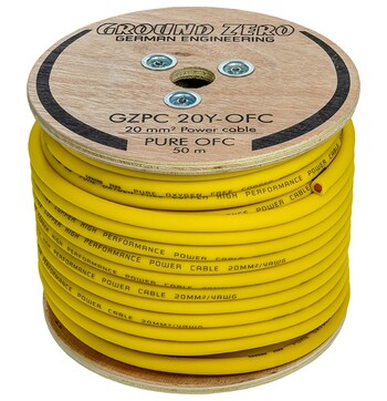 Ground Zero OFC power wire 20mm2 50m - yellow image
