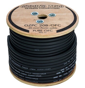 • 20mm2 OFC power wire<br />
• 50 m <br />
• Black<br />
• Wooden spool image