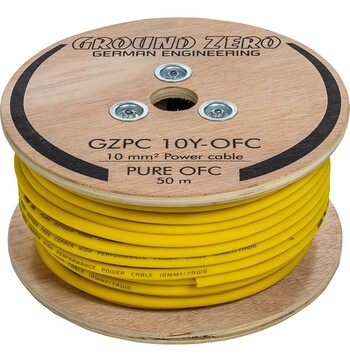 Ground Zero OFC power wire 10mm2 50m yellow image