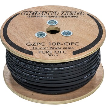 Ground Zero OFC power wire 10mm2 50m - black image