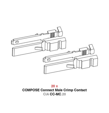 Helix CiA CC-MC.20 Male crimp contact kit for COMPOSE Connect Male Housings image