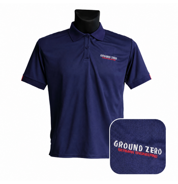 Ground Zero blue polo shirt with GZ logo L image